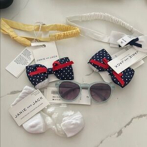 Janie and Jack Kids Accessories Set - Navy, Red, Yellow, White